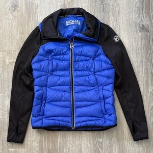 Michael Kors Royal Blue and Black Puffer Jacket